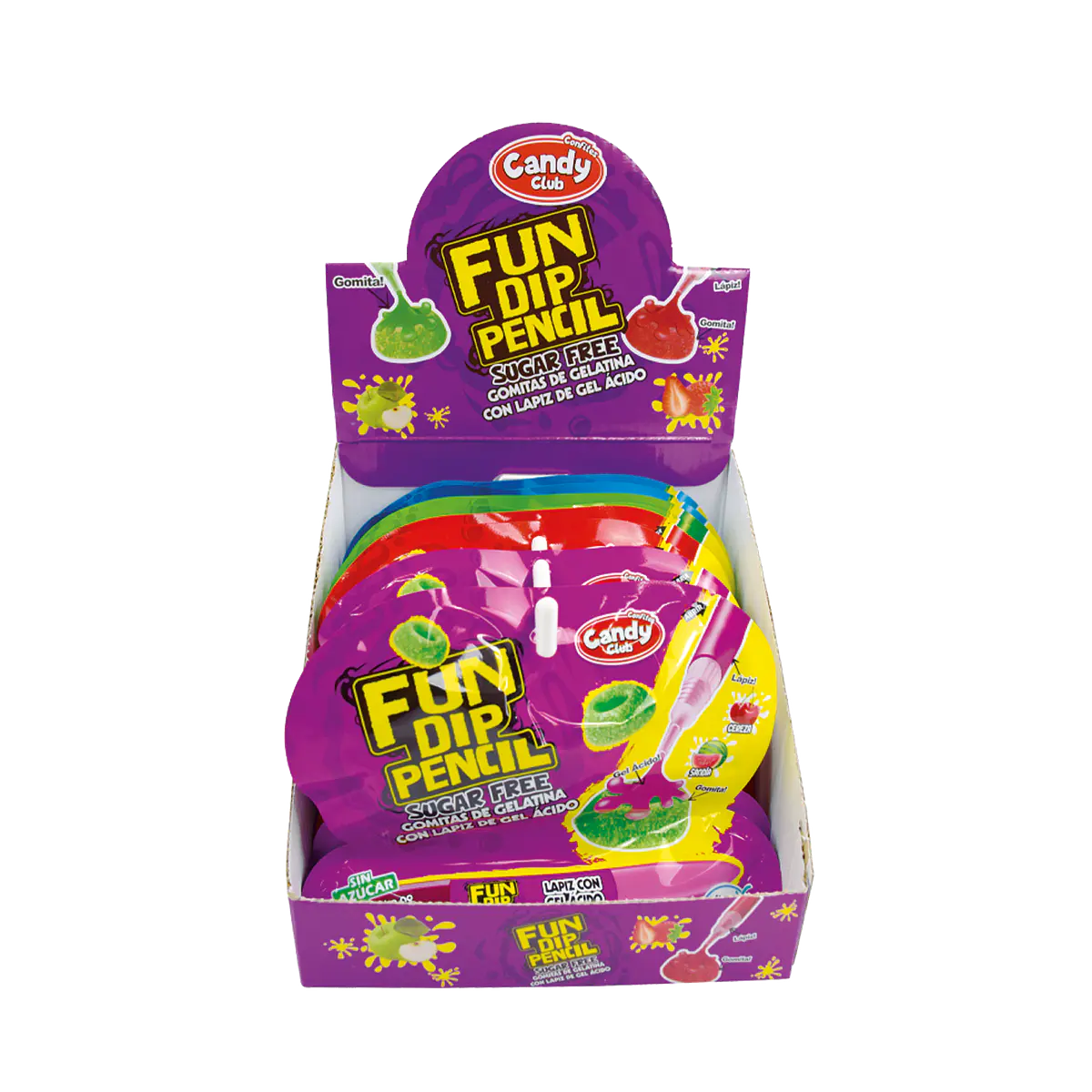 Lápiz con Gel Ácido Fun Dip Pencil Sugar Free