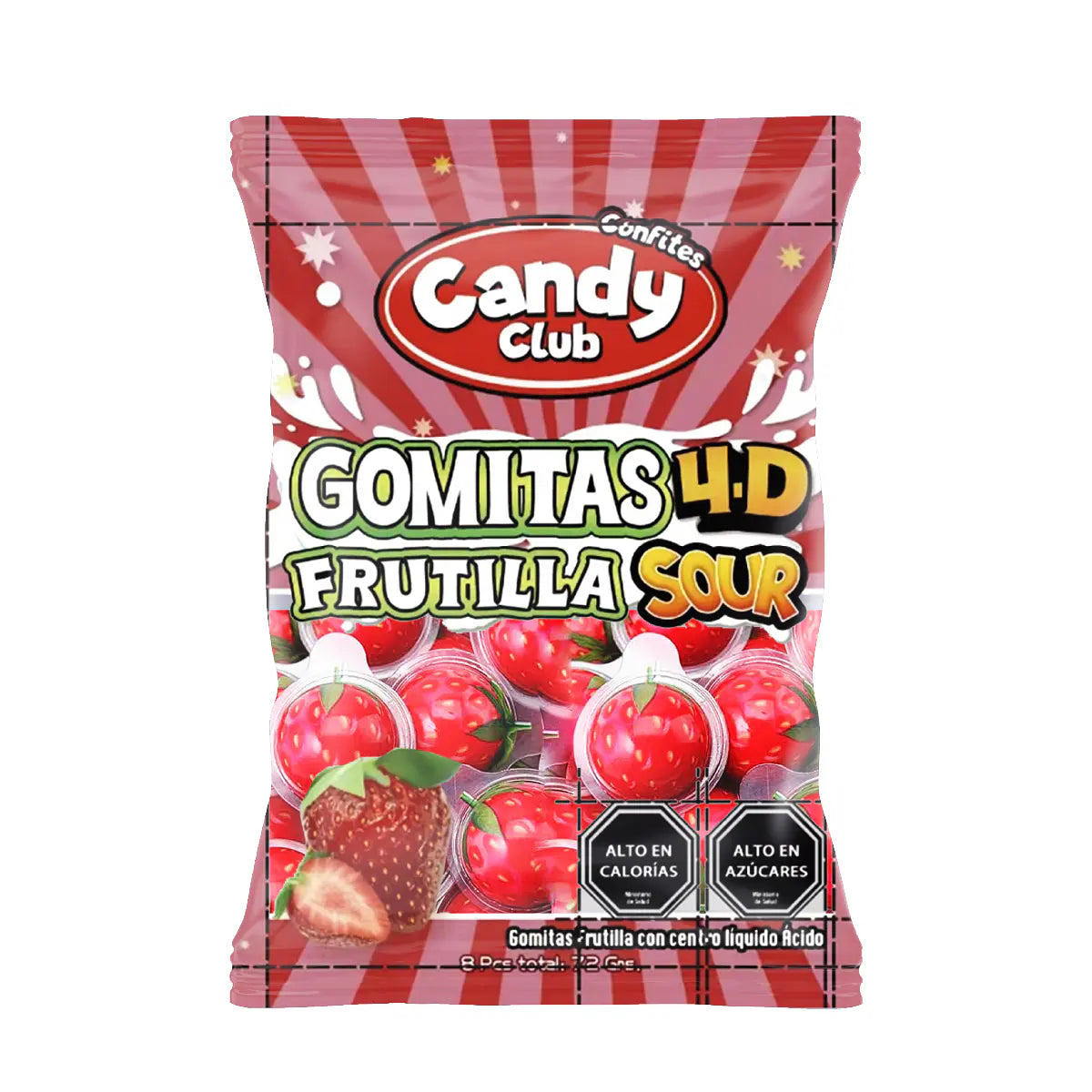 Gomitas 4D Sabor Frutilla Sour