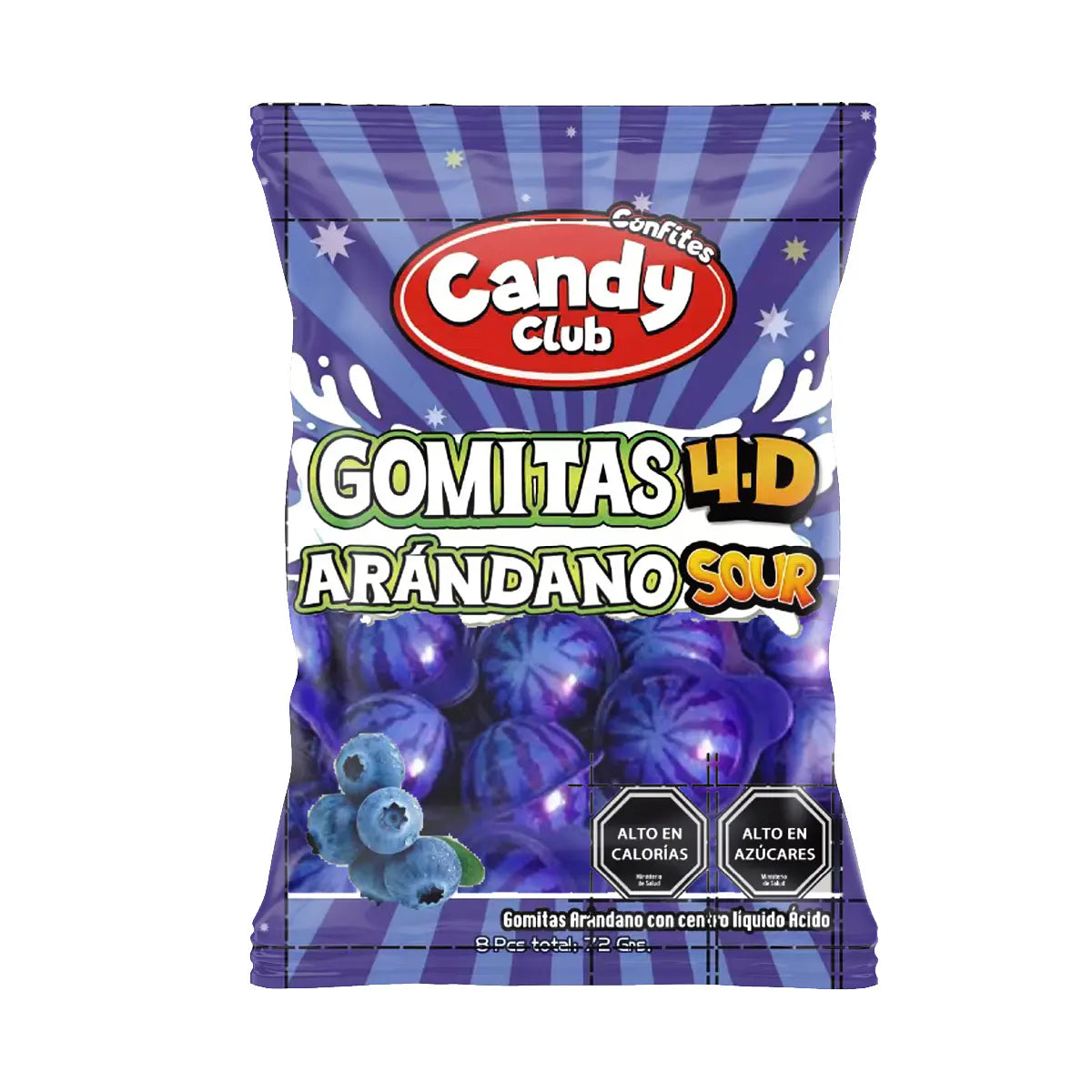 Gomitas Sour 4D relleno ácido display 12 unidades