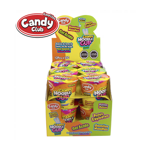 Candy Noodle Cup Display 12 Unidades
