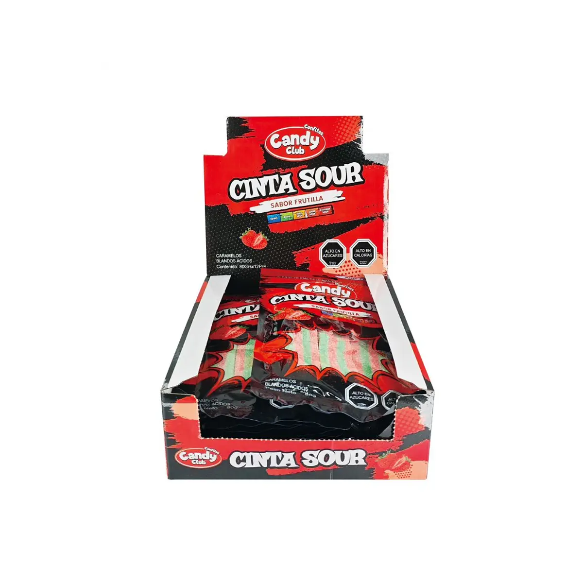 Cinta Frutilla Sour Display 12 Unidades