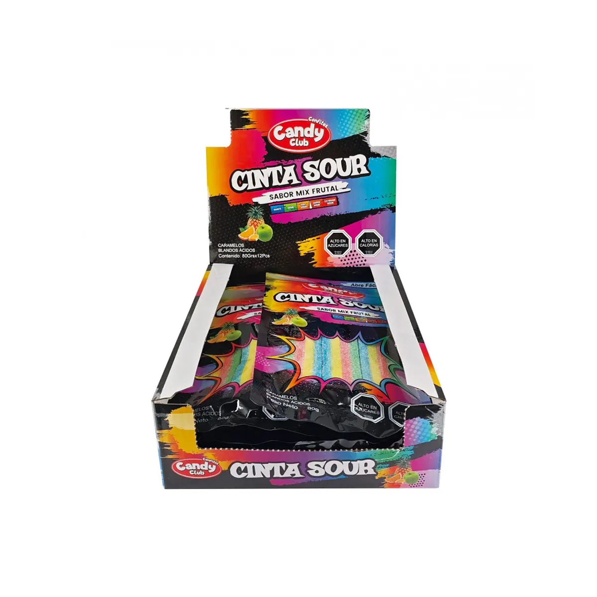 Cinta Sour Frutales Mix Display 12 Unidades