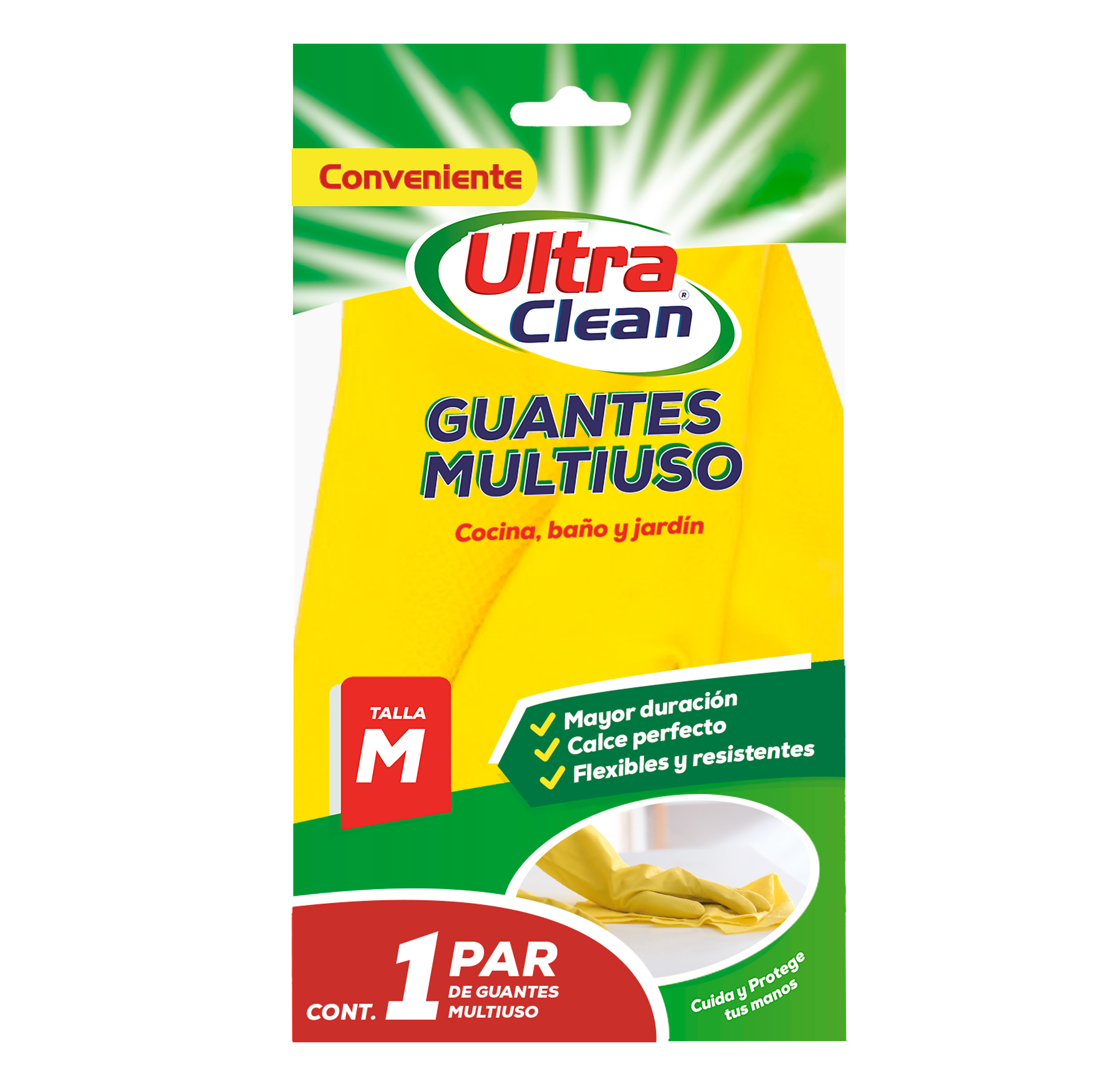 10 Unidades Guante Multiuso Talla M