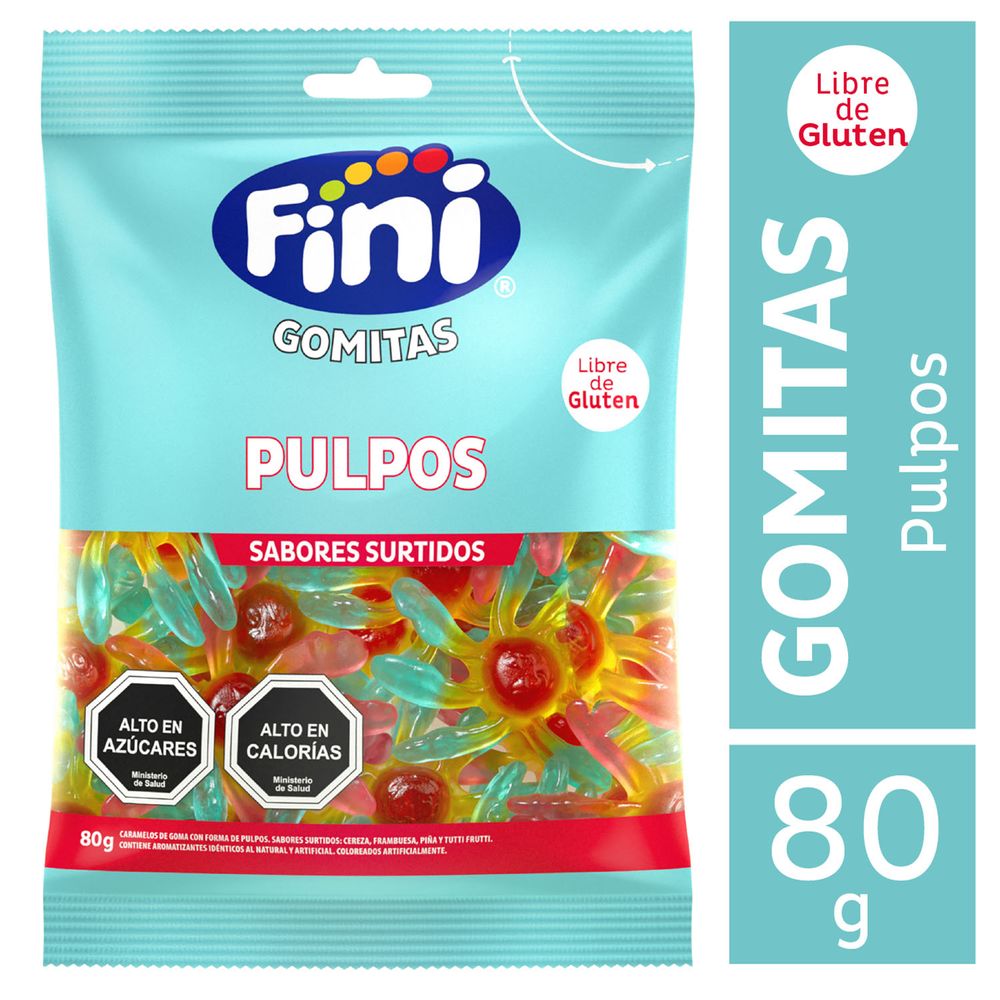 Gomitas Fini Pulpos 80 g (Caja 12 un)