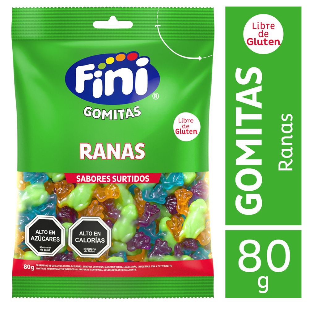 Gomitas Fini Ranas 80 g (Caja 12 un)