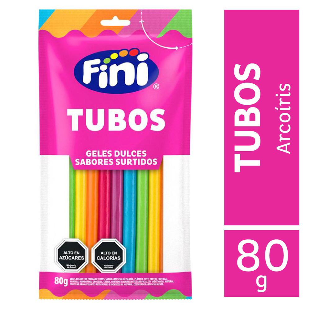 Tubos Fini Arcoíris 80 g (Caja 12 un)
