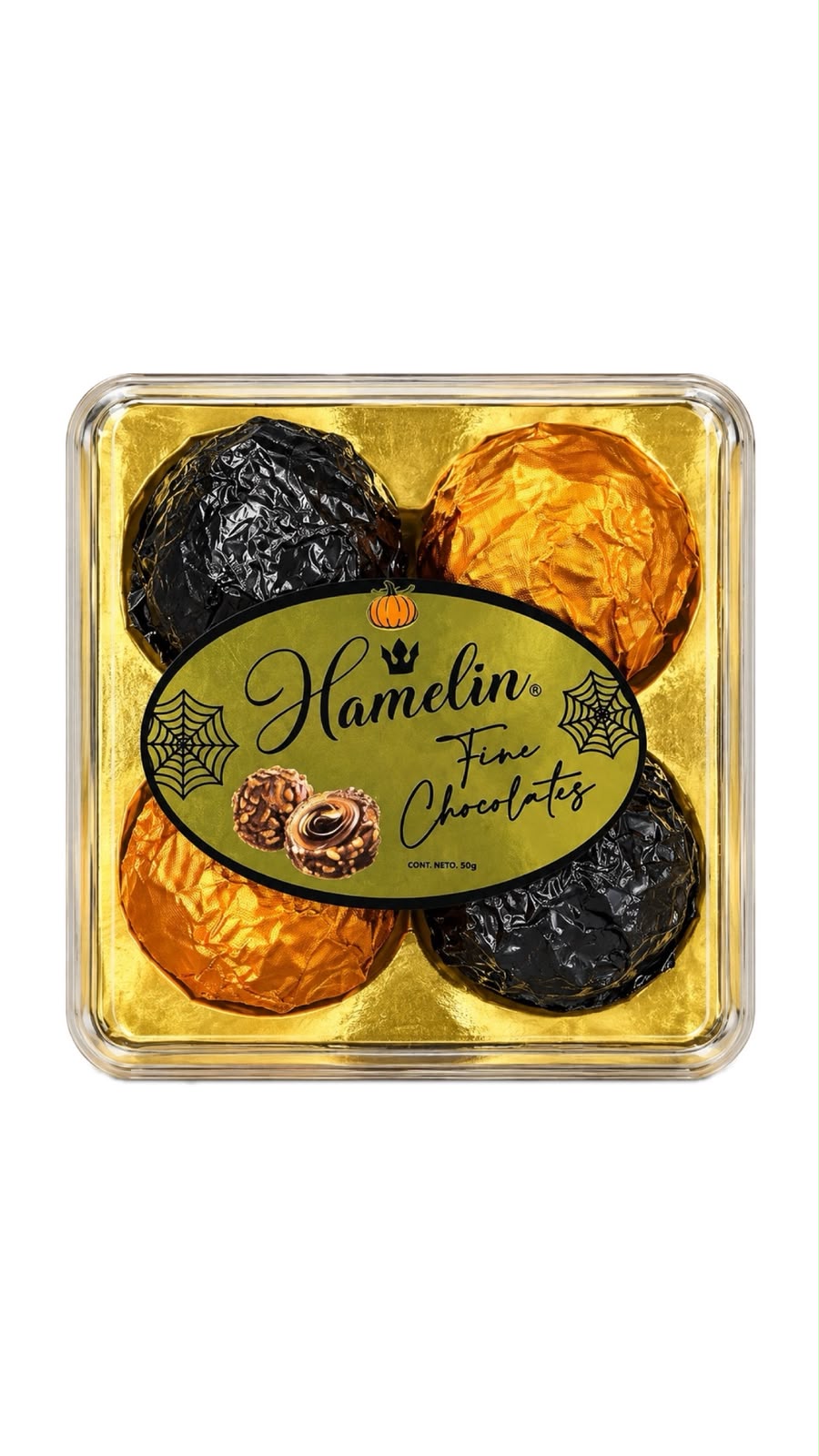 Bombones Halloween Hamelin Caja Cuadrada x4
