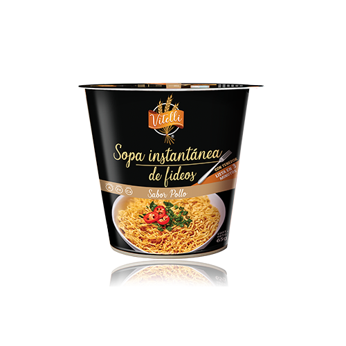 Sopa Instantánea Vitelli Sabor Pollo 65gr (Caja 12 Und)
