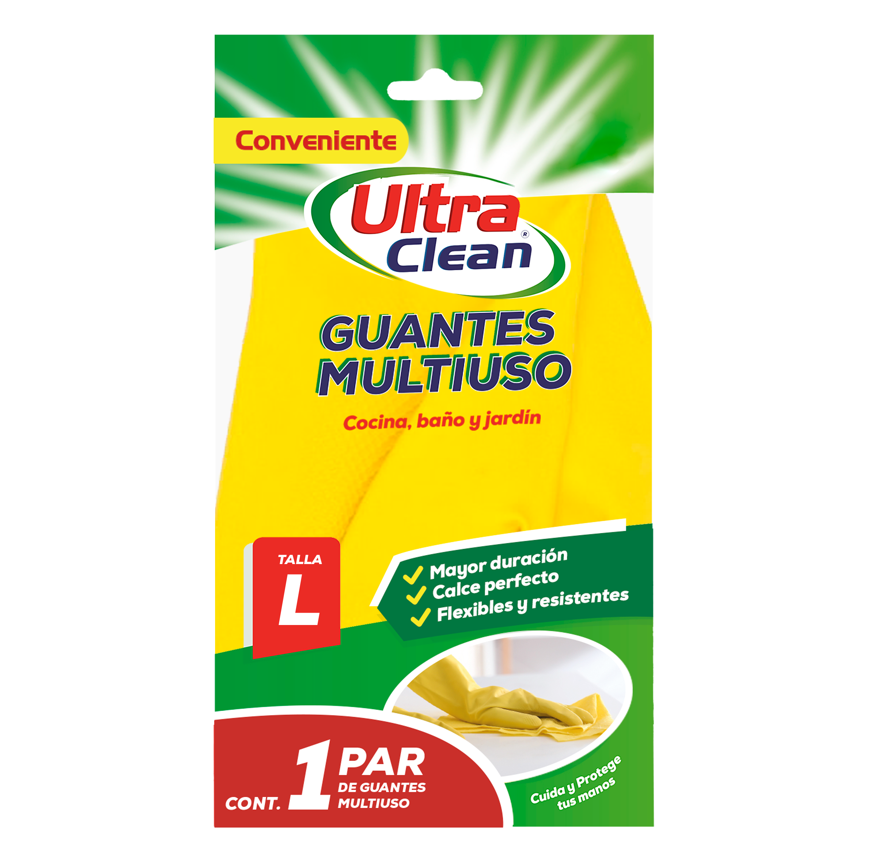 10 Unidades Guante Multiuso Talla L