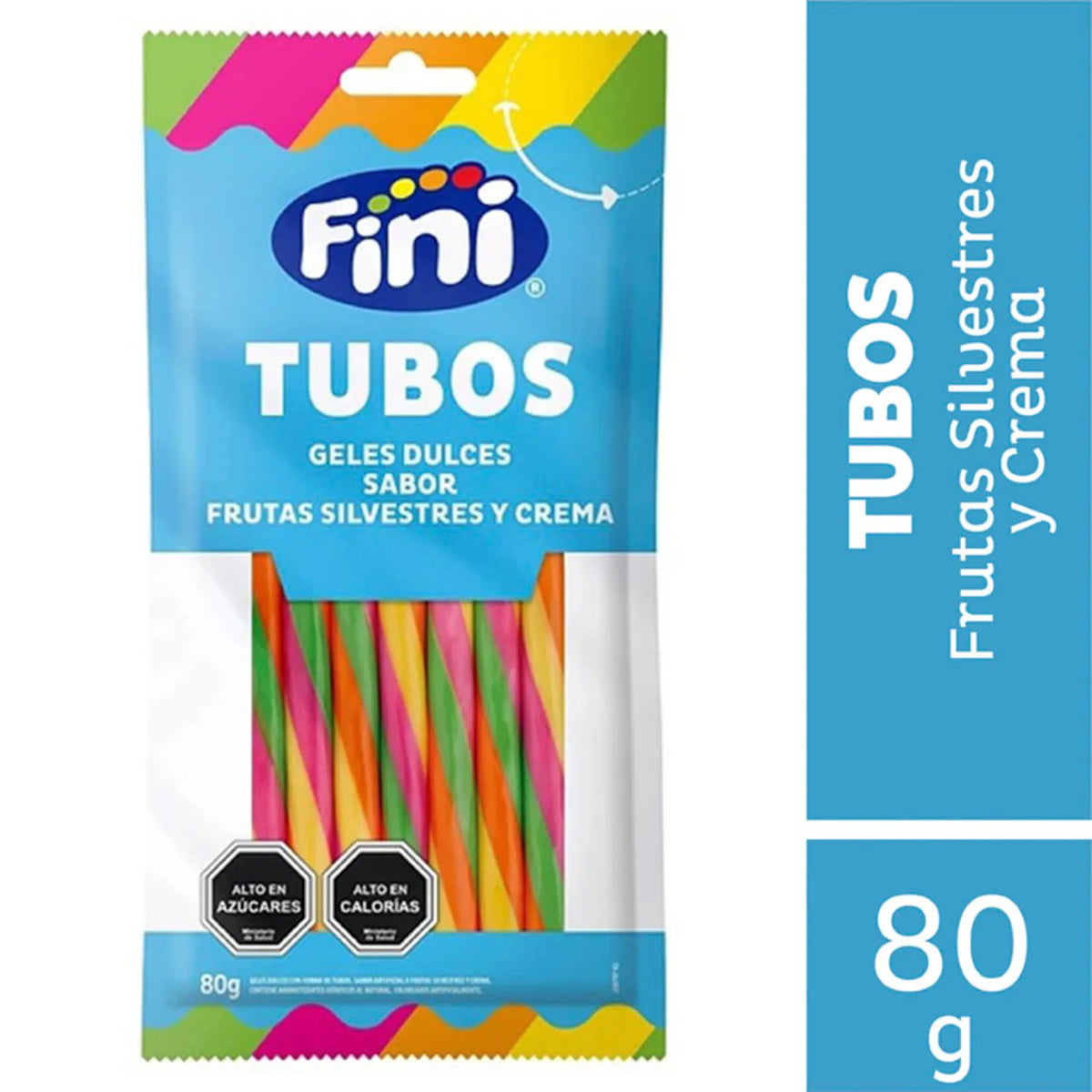 Tubos Fini Frutas Silvestres y Crema Ácidos 80 g (Caja 12 un)