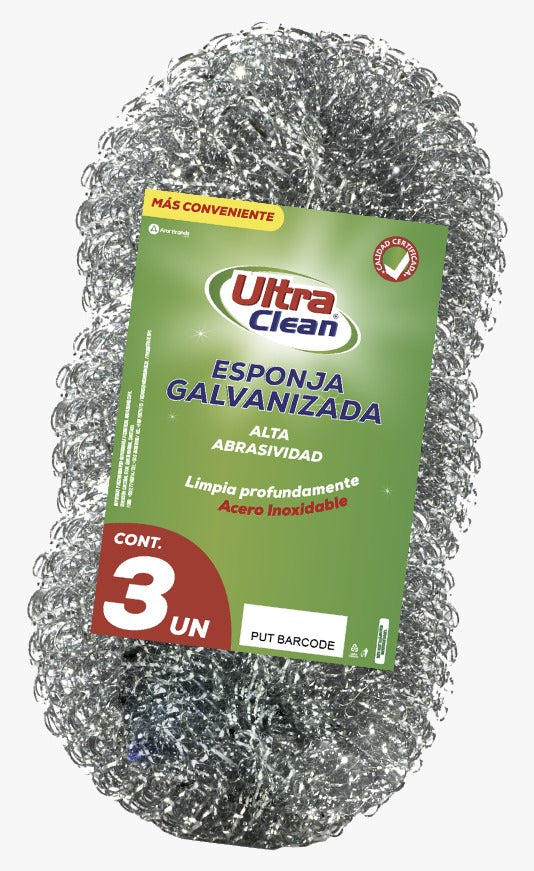 Esponja Galvanizada Display 3 Unidades