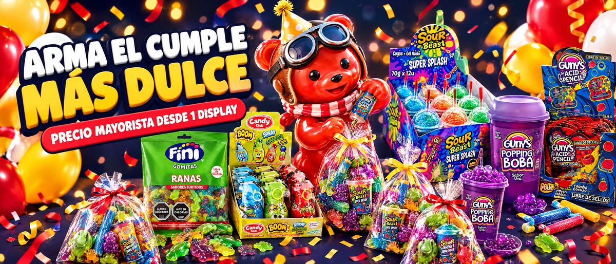 Arma el cumple más dulce: precio mayorista desde 1 display