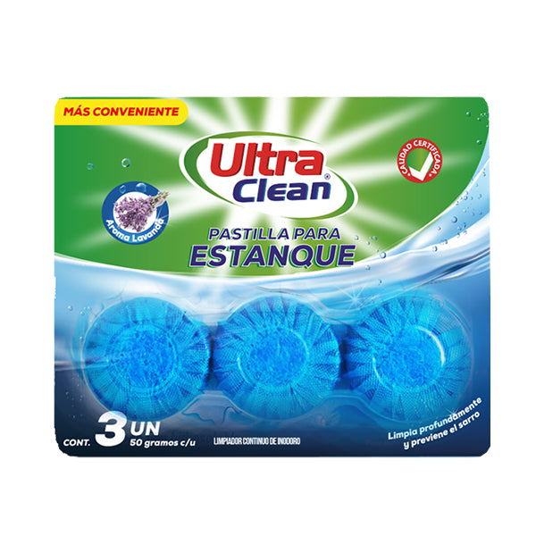 Pastilla Estanque Ultra Clean 3 Unidades