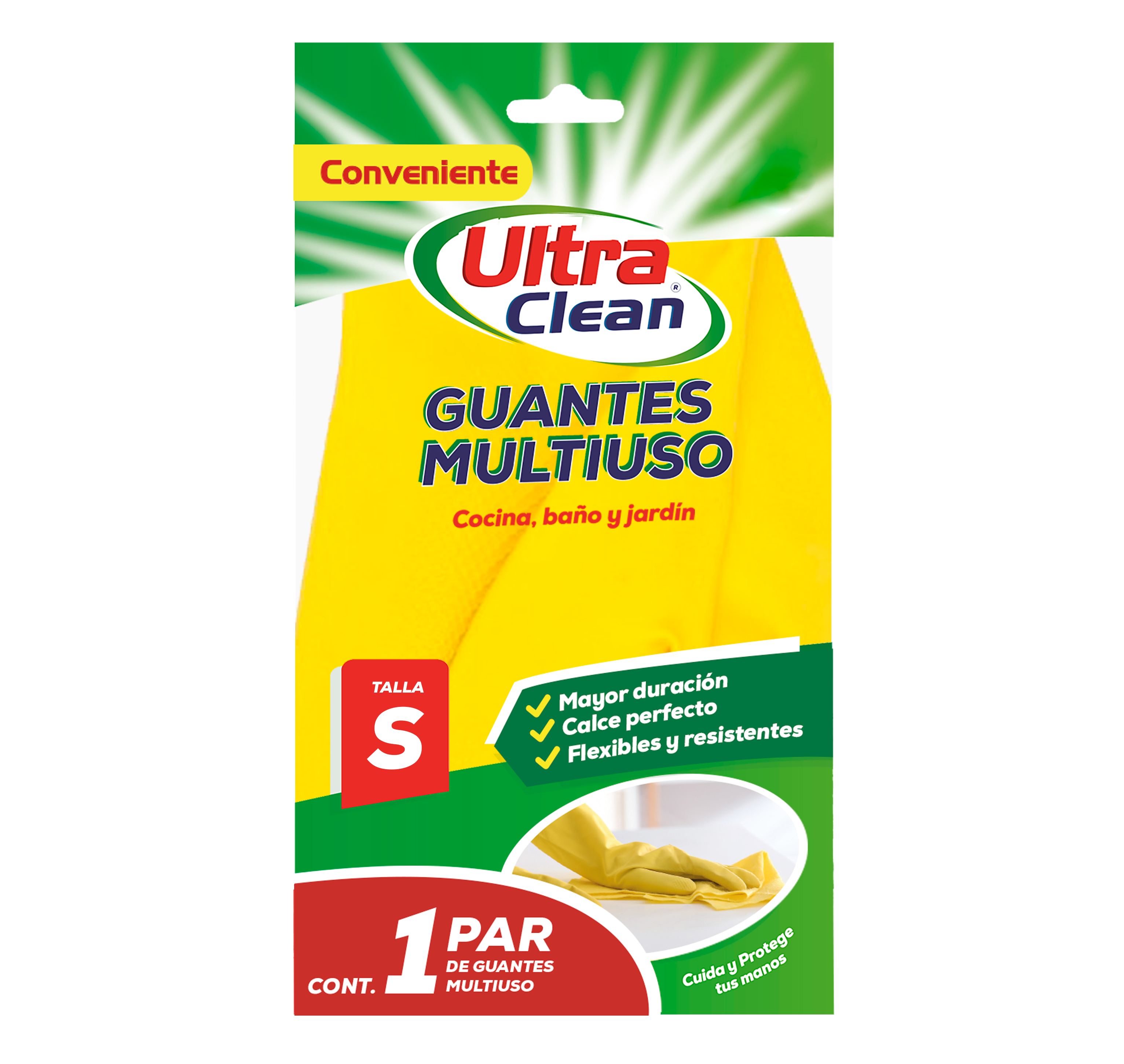 10 Unidades Guante Multiuso Talla S